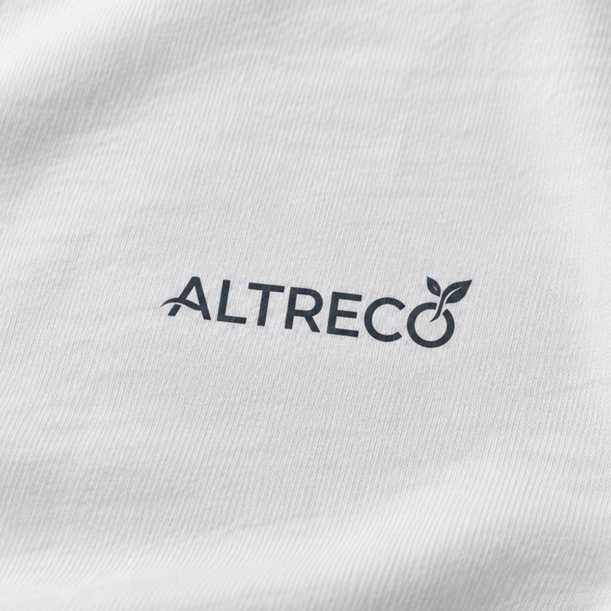 ALTRECO ネイティブコットンS/S MILK WHITE 生地質感・胸ロゴ拡大